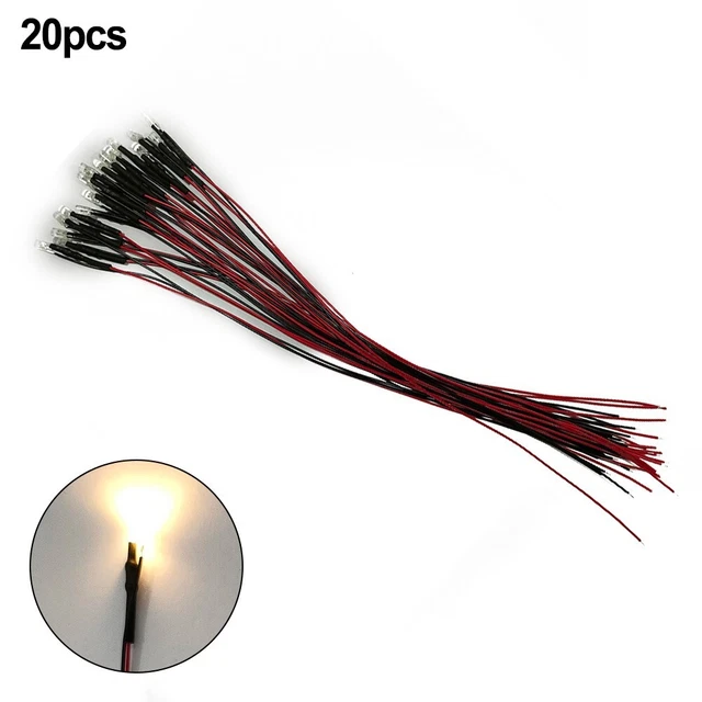 Ensemble de lumière DEL blanche chaude de qualité supérieure 20 pièces 3 mm