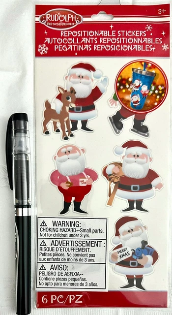 Repositionable Christmas Stickers  - Scrapbooking Card Stickers (NEW) Sticko