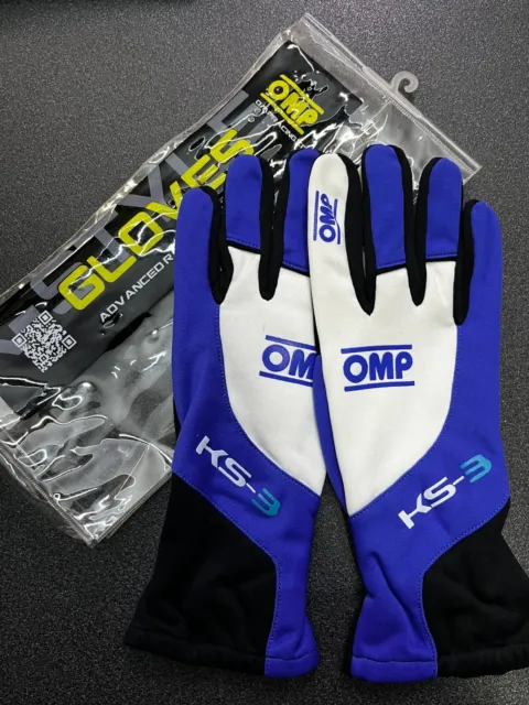 Kk02743175Xl Guanti Ks-3 Gloves Nero/Bianco/Blu Tg. Xl