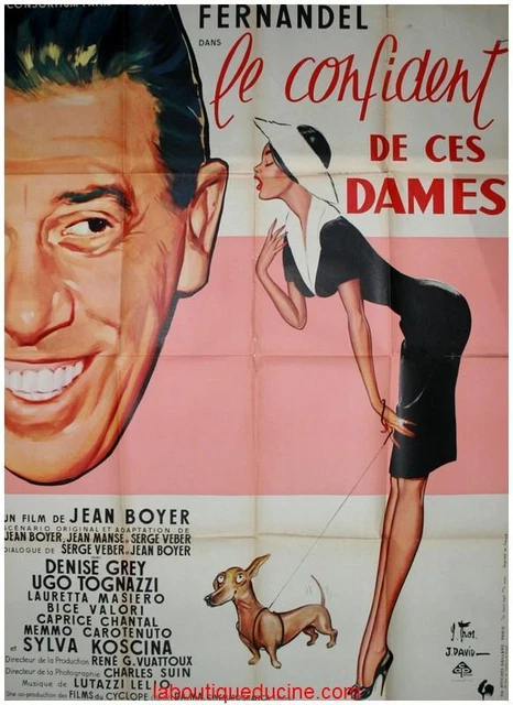 LE CONFIDENT DE CES DAMES Affiche Cinéma / French Movie Poster FERNANDEL
