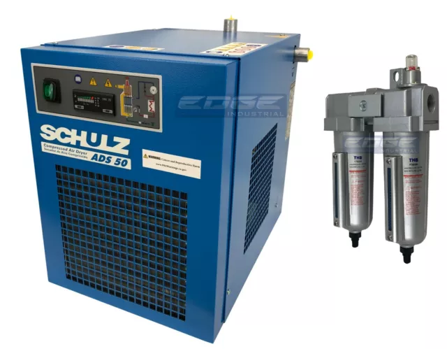 Schulz 50 Cfm Refrigerated Compressed Air Compressor Dryer 115V, Complete Kit