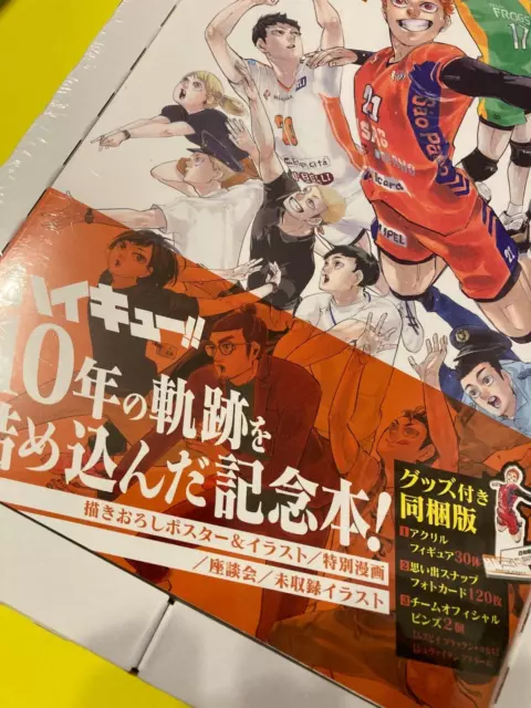 Haikyu 10th Chronicle Acrylic Stand Figure goods Set of 30 Art Book Sealed Anime