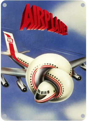 AIRPLANE! movie POSTER SNL Monty Python Metal Tin Sign Wall Posters Tablet Plate