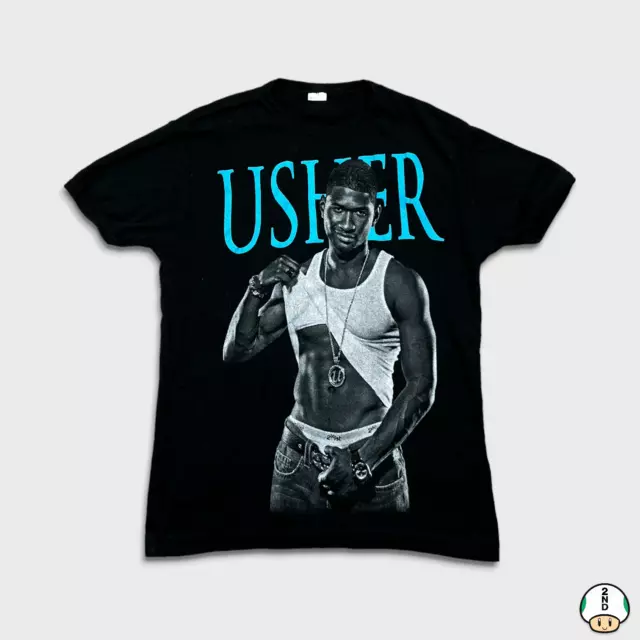 Vintage 2011 Usher & Akon OMG Double Sided Tour Tee - Mens Small Black