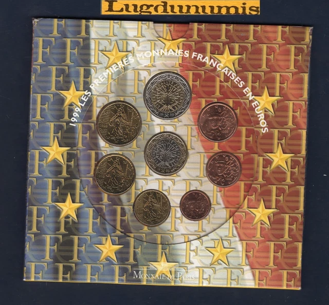 France 1999 BU FDC Coffret 35000 exemplaires contenant les 8 pièces 1999 France