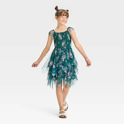Zenzi Girls' Flutter Sleeve Dress