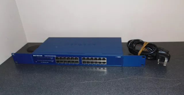 Netgear JGS524 v2 ProSafe 24-Port Gigabit Switch With Rackmount Ears *Working*