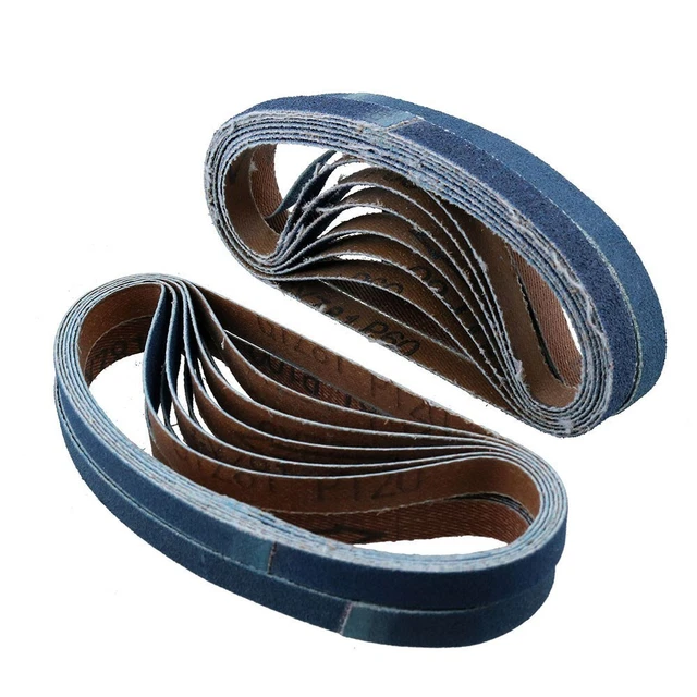 Practical Useful Durable Sanding Belts Blue Zirconia 10x330mm Abrasive