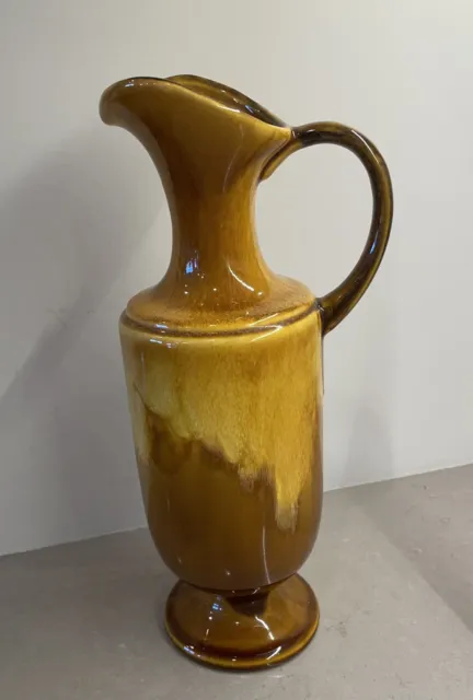 Royal Haeger  USA Vintage Ewer Pitcher Vase Golden Pottery Mid Century 12” Tall