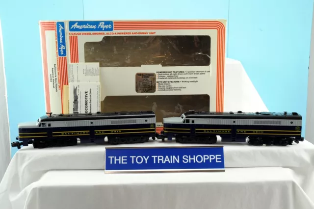 American Flyer 4-8153 Baltimore & Ohio Alco Aa Set (Powered & Non-Powered). Nib.