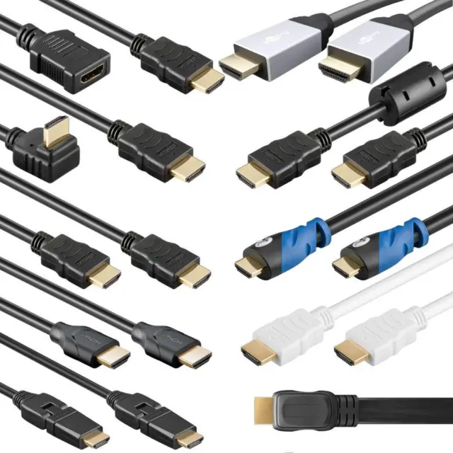 HDMI Kabel 2.0 High Speed 4K Ethernet 270° Winkel 50cm - 100m Full HD 3D 2.1