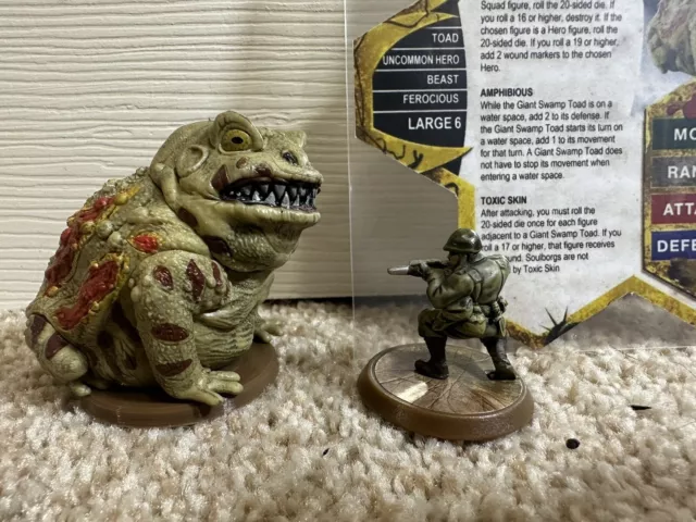 Heroscape “Giant Swamp Toad” Custom Aquilla Figure & Card