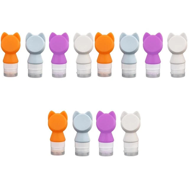 12 Pcs Shampoo Bottle Bottled Silicone Travel Containers Portable