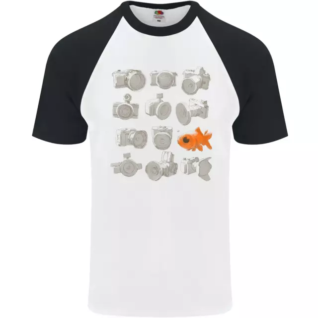 Fisheye Photography Funny Photographer Lens Mens S/S Baseball T-Shirt