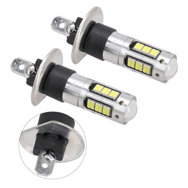 Acheter Ampoule LED H1 H3 pour phare antibrouillard de voiture, Super  lumineux, haute puissance, 24 puces 4014 SMD 12V 6000K, 2 pièces