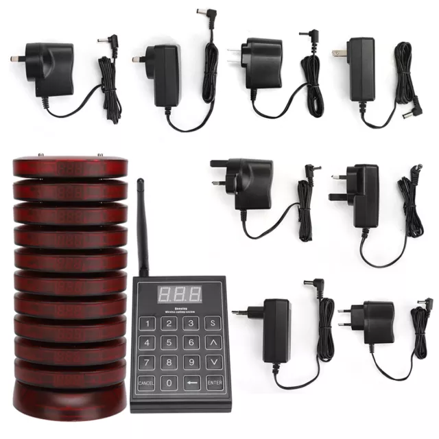 Restaurant Wireless Paging Queuing System Coaster Pagers Guest Waiter Calling