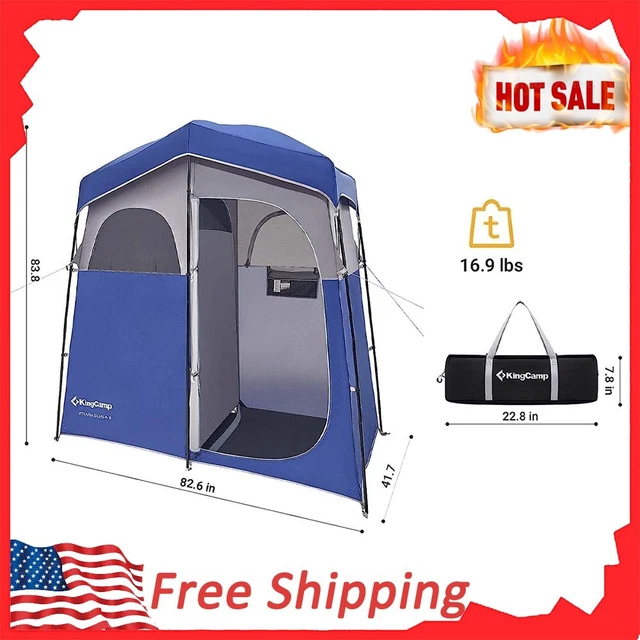 NEW KINGCAMP OVERSIZE Outdoor Shower Tents Shelter Single/Double Shower