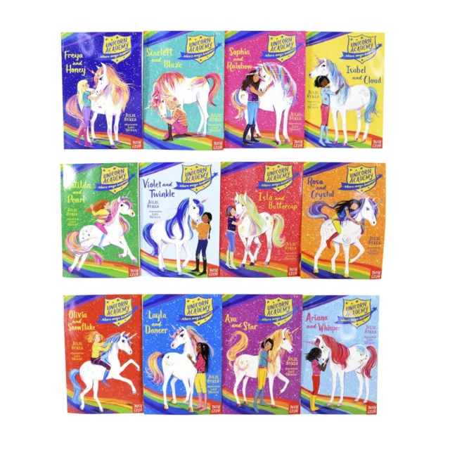 Unicorn Academy Magic 12 Bücher Kindersammlung Taschenbuch Packung von Julie Sykes