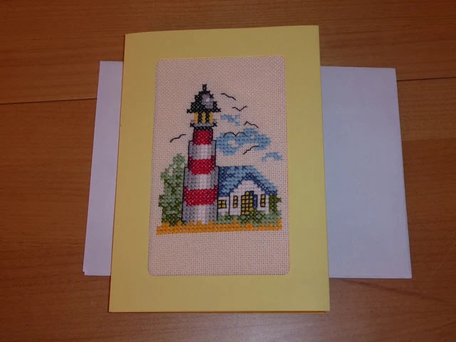 1 Klappkarte gelb, 1 Leuchtturm , Nr 4, Umschlag , Kathrina34