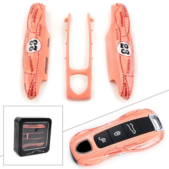 Carbon Fiber Key Cover Case For Porsche Remote - Shell Housing & Side Trim