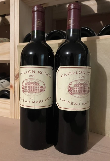 Lot de 2 bout. Château Margaux Pavillon rouge année 2006 ,  niveau impeccble