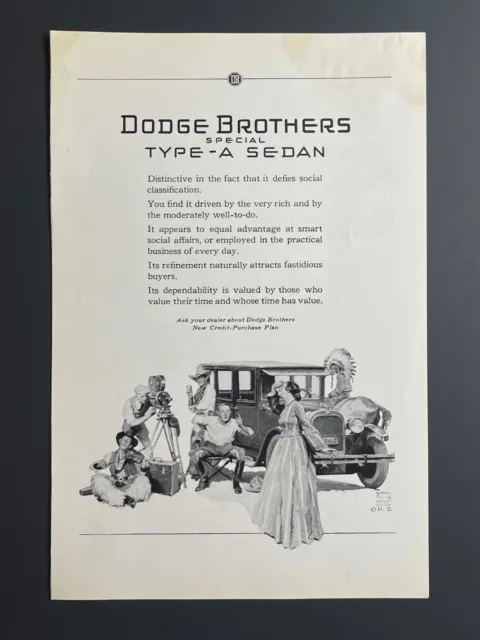 1926 Dodge Brothers Cars "Type A Sedan"- Original Print Advertisement (10 x 6.5)