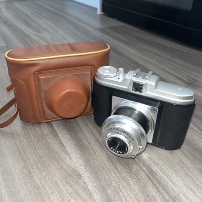 Agfa ISOLA 120 film macchina fotografica con custodia ufficiale singlo 2 1:6 .3 75 Germania Vintage 