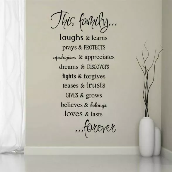Wall Stickers Removable Art Vinyl Quote Decal Mural Home Room DIY Decor Windows