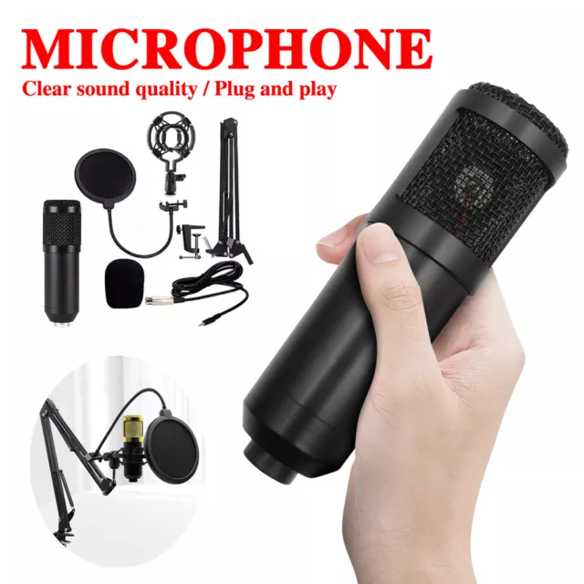 Professional Studio Condenser Microphone Kit Recording Broadcasting Shock Mount