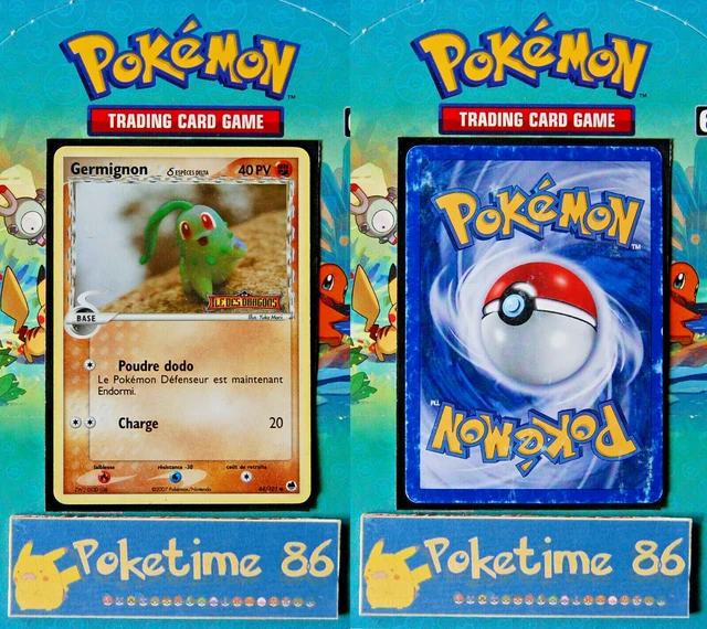Pokémon EX Ile des dragons GERMIGNON commune holo logo 44/101,état moyen