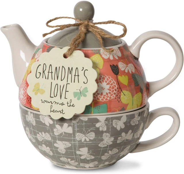 Bloom Grandmas Love Ceramic Tea for One 15 oz Multicolor�15 ounce ceramic