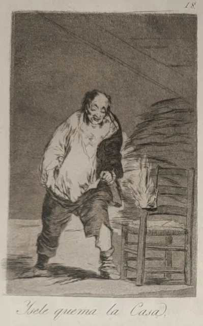 Francisco Goya- Etching Aquatint Print- Los Caprichos-Plate 18-1907