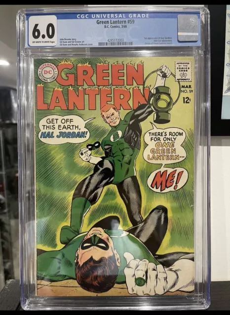 Green Lantern #59 CGC 6.0 DC 1968 1st Appearance Guy Gardner 🔥 🔑