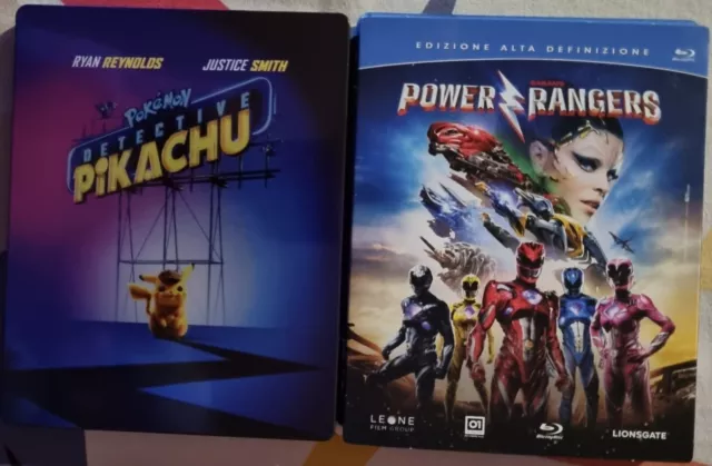 POKEMON DETECTIVE PIKACHU Steelbook Blu Ray + DVD - POWER RANGERS Blu Ray