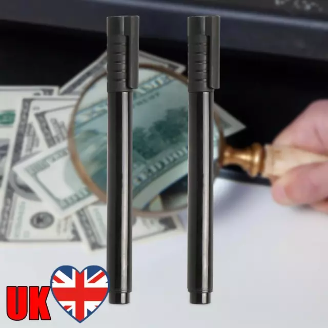 2pcs Banknotes Checkering Tools Graffiti Mini Money Detector Pen for Euro Pound