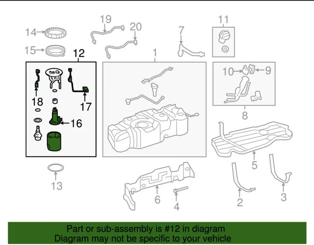 OEM GENUINE TOYOTA Tundra Fuel Pump Assembly w/ Sending Unit 77020