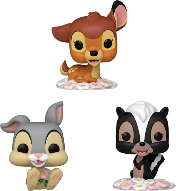 Funko POP! Disney Classics - Bambi (80th Anniversary) Set Bambi Thumper Flower