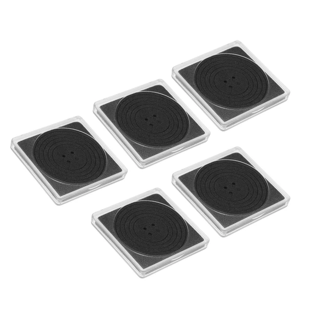 5 uds soporte para monedas maletín de colección de monedas, caja de visualización de monedas, para monedas de 19-39 mm, negro