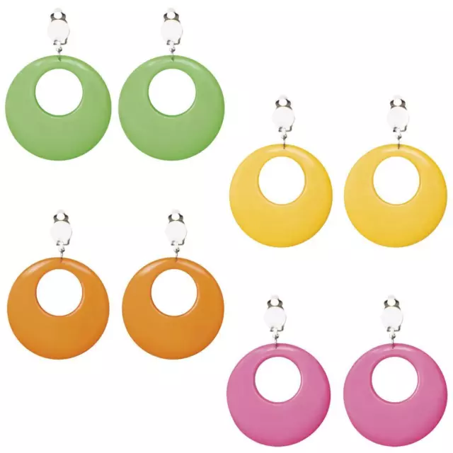 Boland Retro Hippie Earrings Women's Fancy Dress