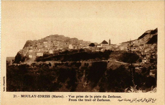 CPA AK MOULAY-IDRISS View taken from the track of Zerhoun MOROC (825251)