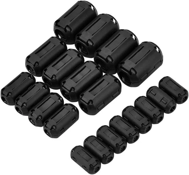 20Pcs Clip-on Ferrite Ring Core RFI EMI Noise Suppressor Cable Clip 3mm 5mm 7mm