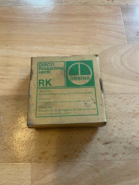 Gestra Check Valve / Type: RK 66/DN25 / Stainless Steel / New/Boxed