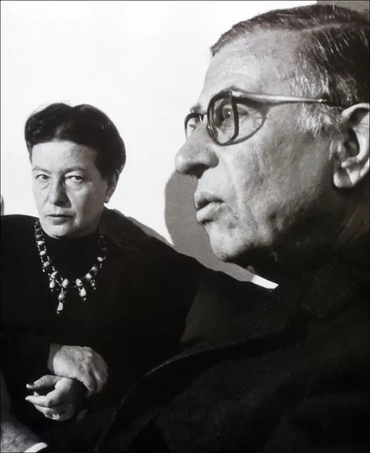 Jean-Paul Sartre & Simone De Beauvoir Poster Page . Ll66