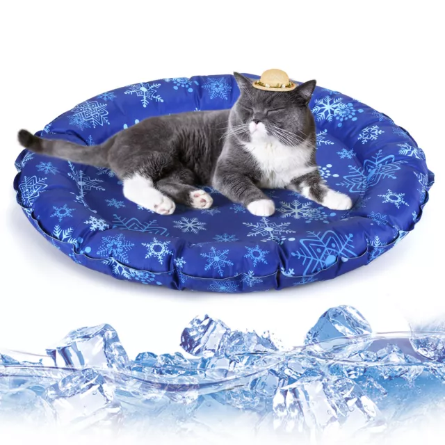 2x Gel Cooling Mat for Dog Cat Pet Cooling Pillow Summer Cool Mattress Bed Pad L