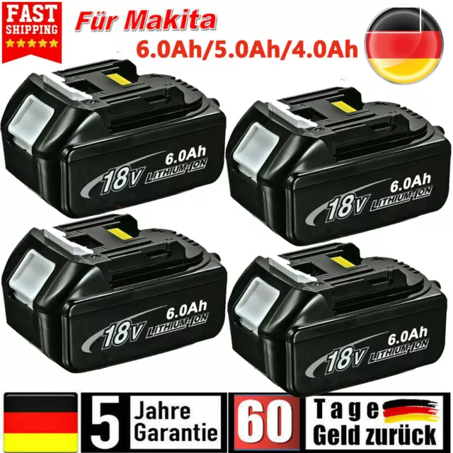 Für  Makita Akku 18V 6Ah 5Ah 4Ah 3Ah 9Ah BL1860B BL1850B BL1840B BL1830B