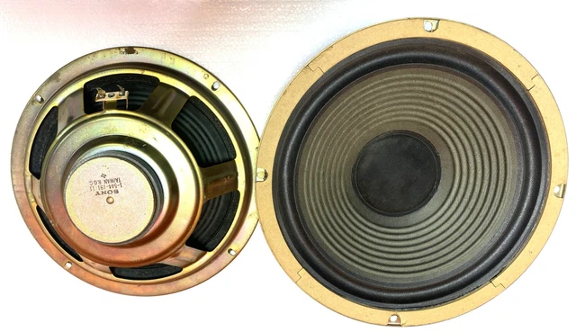 Pair Vintage 10" Sony Loudspeaker Driver Out of Cabinet 1.544.191.4 - 63sx