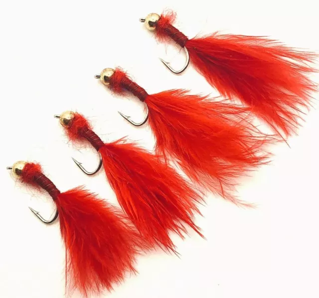 FLY FISHING TROUT Flies Bloodworm APPS NYMPH BARBED/BARBLESS G.HEAD Various  Qty £4.50 - PicClick UK
