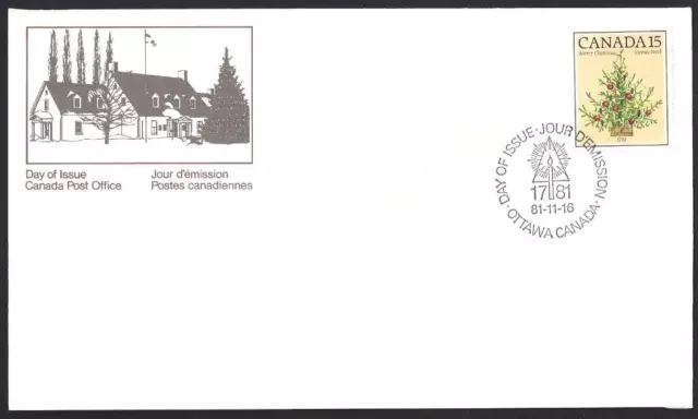 Canada   # 900     1781 - Christmas Trees     Brand New  1981  Unaddressed Issue