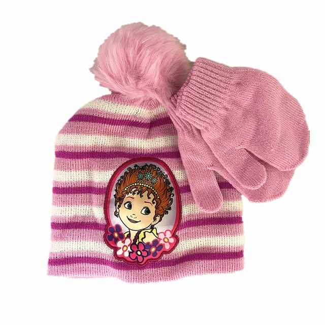 Disney Fancy Nancy Beanie Hat and Gloves Set | Kids Hat and Gloves Set Girls