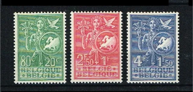 [A46_709] - 1953 - Europe Forerunner Stamps MNH Belgium Mi.976-78